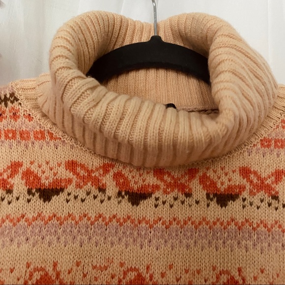 J. CREW Fair Isle Pear Pattern Turtleneck Sweater - Picture 4 of 5